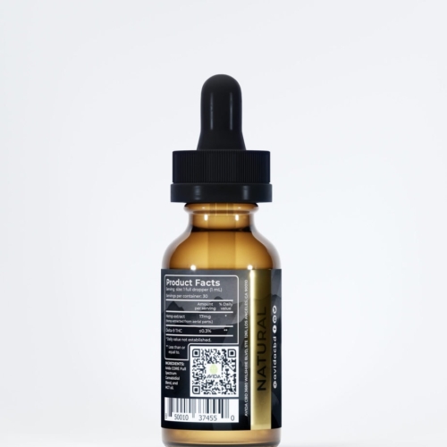 Natural Full Spectrum CBD bottle back