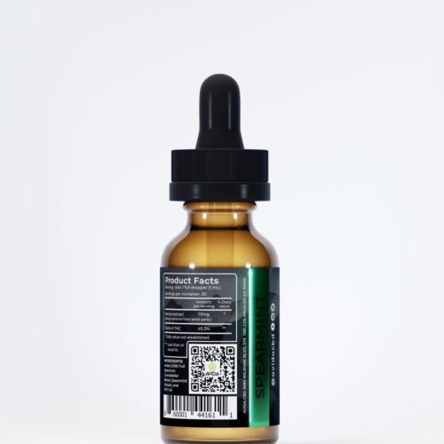 Spearmint Full Spectrum CBD bottle back