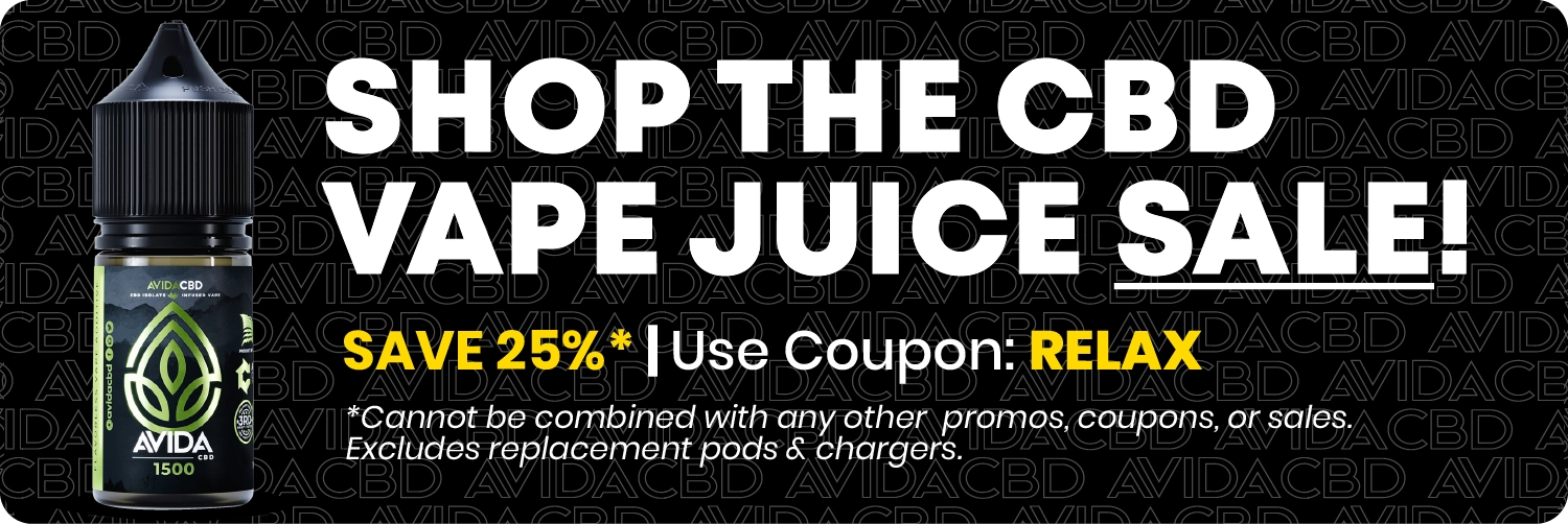 Shop CBD Vape Juice | Get 25% Off