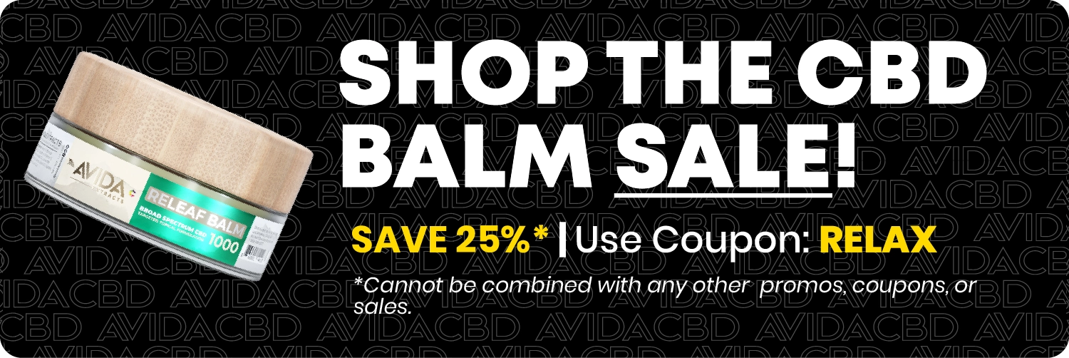 Buy CBD balms online and get a 25% savings with code relax.