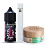 Full Releaf CBD Bundle. Watermelon CBD Vape Juice, Fire OG Vape Pen, 1000mg Releaf Balm